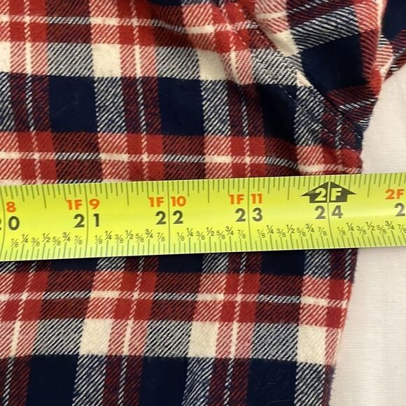 J. Crew Mercantile Tartan Plaid Flannel Button Up Shirt Mens Size XLT Tall Red - Picture 5 of 11